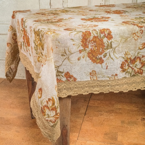 April Cornell Tablecloth Conservatory Linen 54x54 - Picture 4 of 4